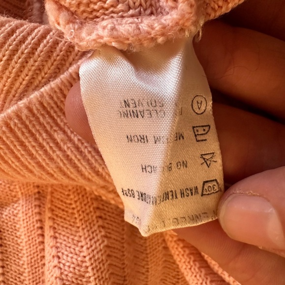 Rodier Paris Vintage Pink Wool Blend Sweater Oversized Fit M/L - Picture 7 of 7